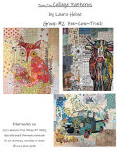 Load image into Gallery viewer, Teeny Tiny Collage PATTERN Group #2 Fox, Truck, Cow by Laura Heine
